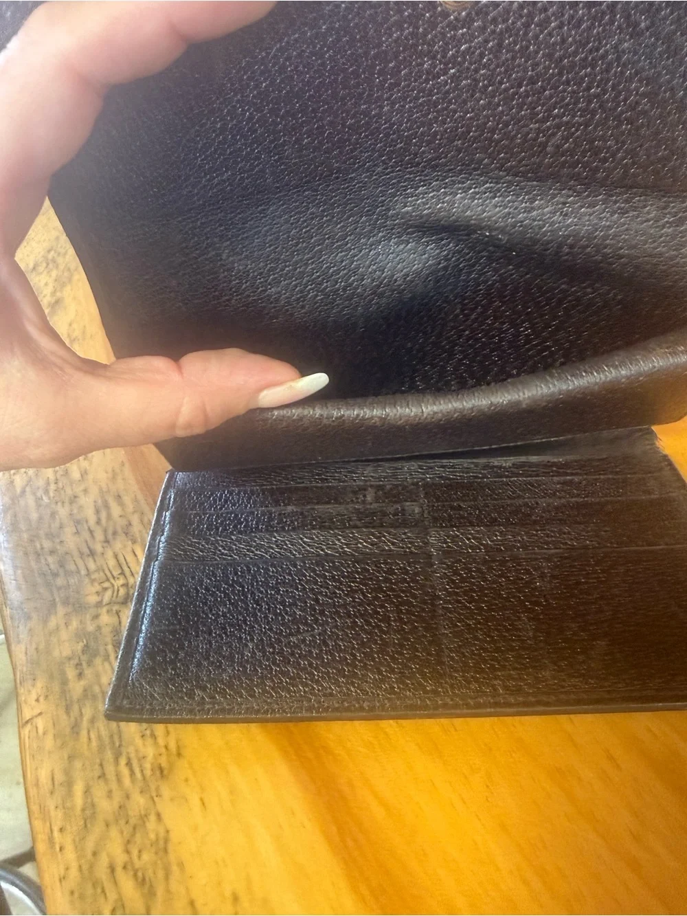 Gucci Beige and Dark Brown Monogram Fold Wallet 2573034276